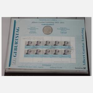 Konvolut 10 DM Numisblätter