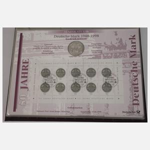 Konvolut 10 DM Numisblätter