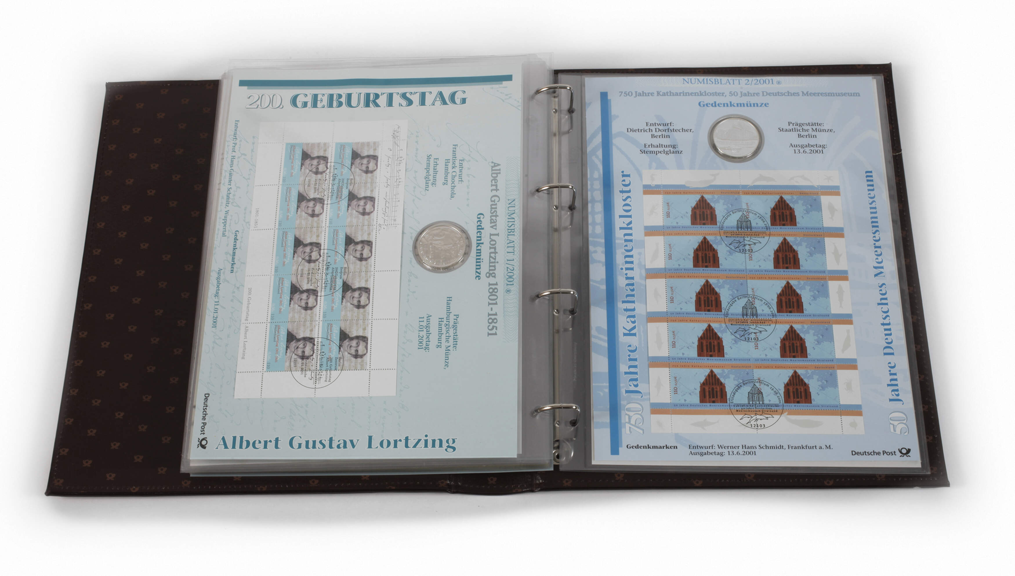 Konvolut 10 DM Numisblätter