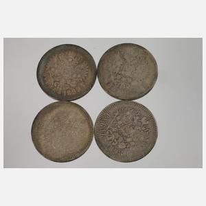 Konvolut Silberrubel