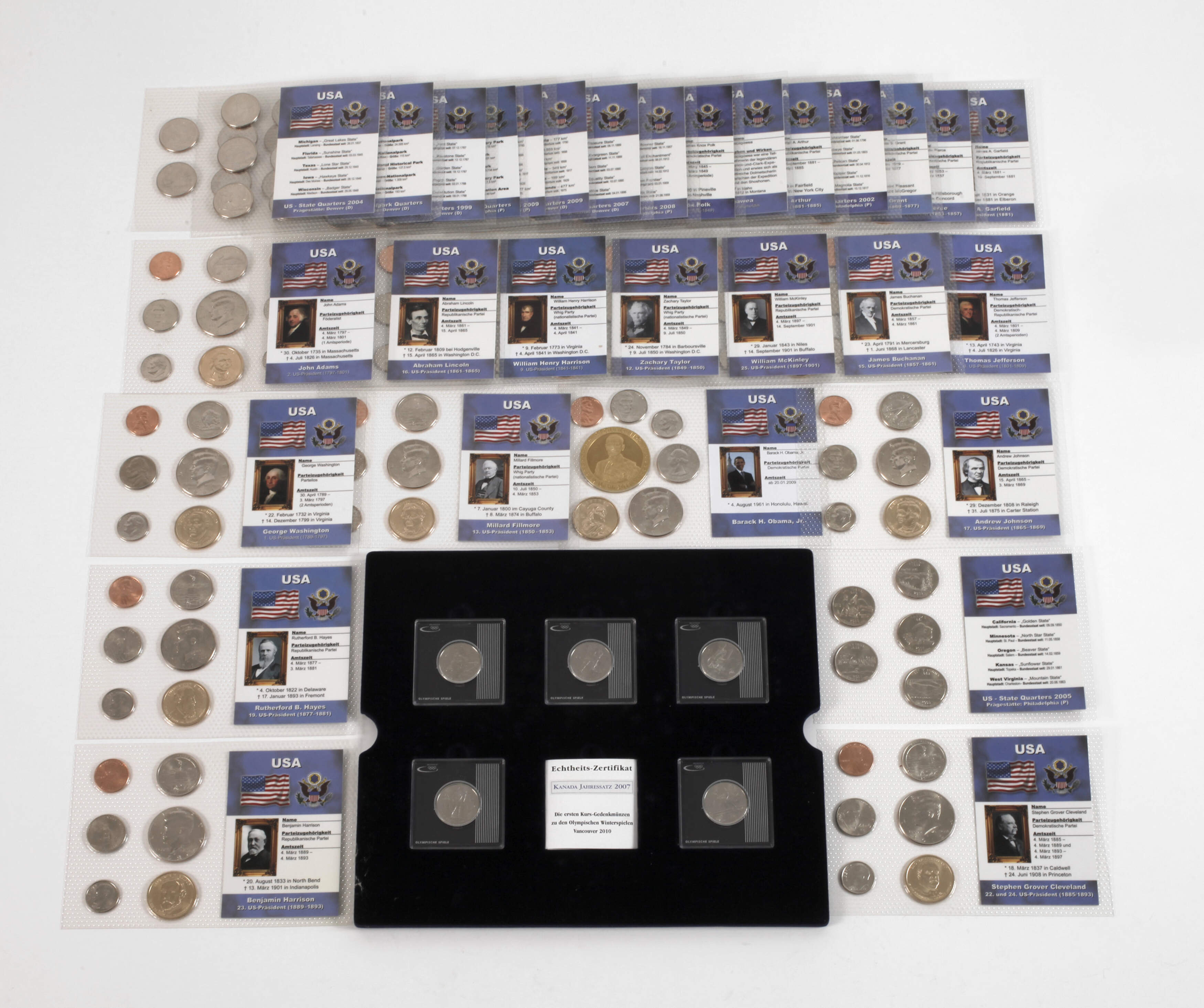 Konvolut Kursmünzensätze Präsidenten USA