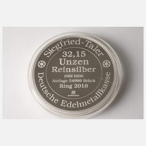 Siegfried-Taler zu 1 Kilogramm Silber