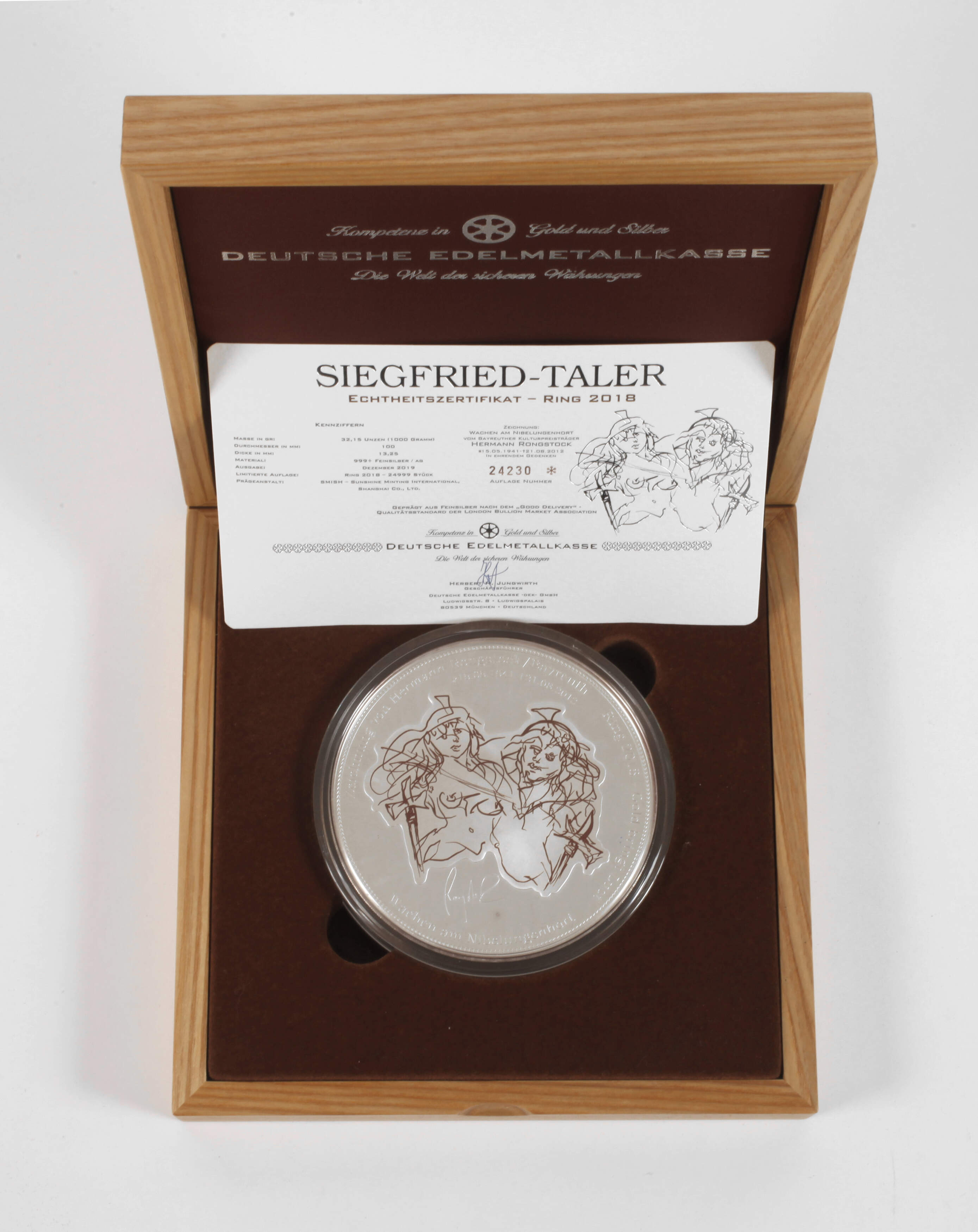 Siegfried-Taler zu 1 Kilogramm Silber