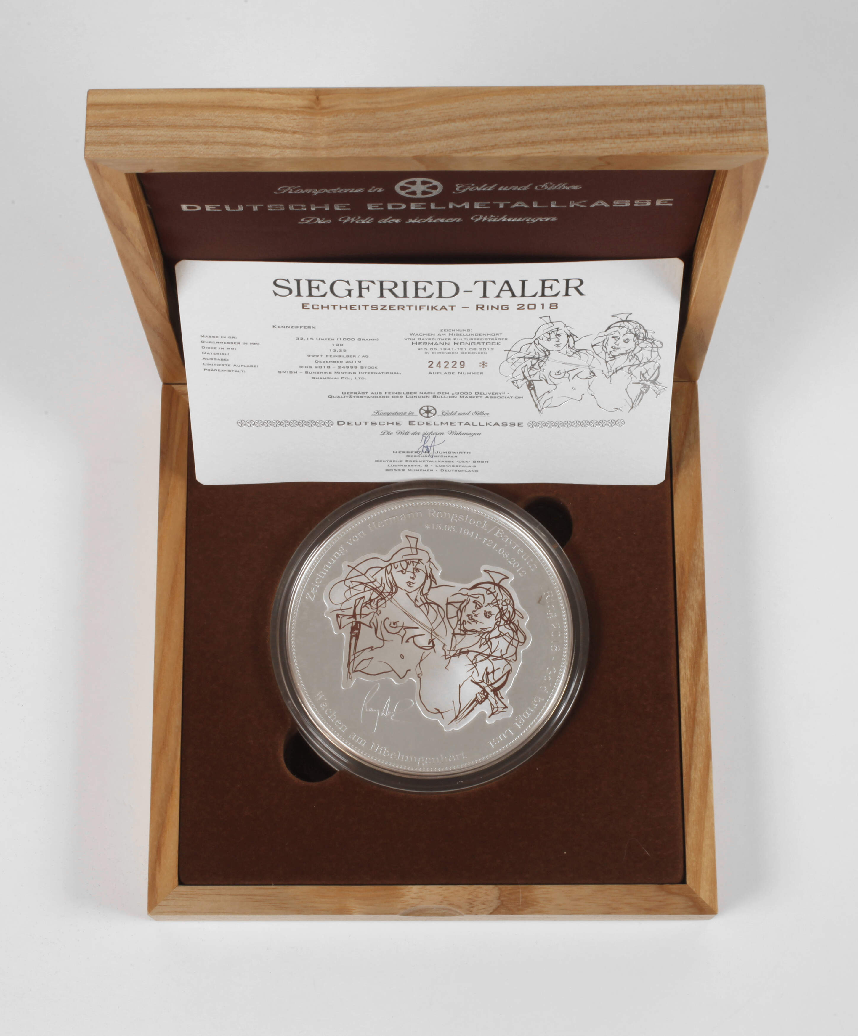 Siegfried-Taler zu 1 Kilogramm Silber