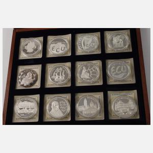 Konvolut Silbermedaillen