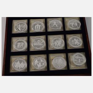 Konvolut Silbermedaillen