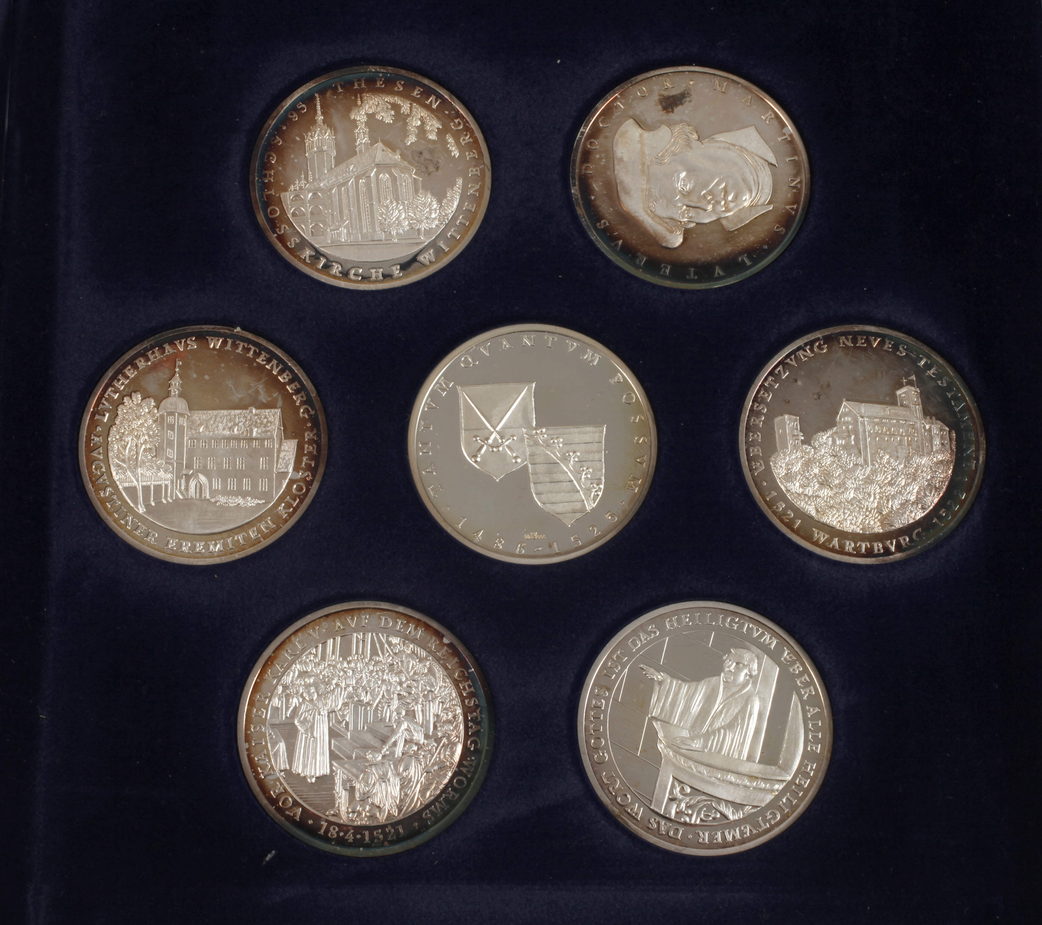 Konvolut Silbermedaillen Martin Luther