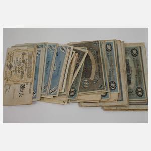 Konvolut alte Geldscheine