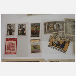 Konvolut Notgeldscheine Unterfranken