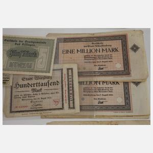 Konvolut Notgeldscheine Unterfranken