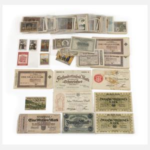 Konvolut Notgeldscheine Unterfranken