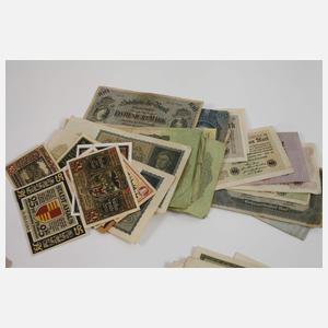 Konvolut alte Geldscheine