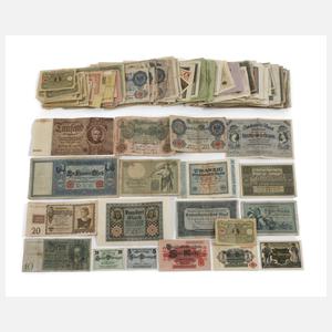 Konvolut alte Geldscheine