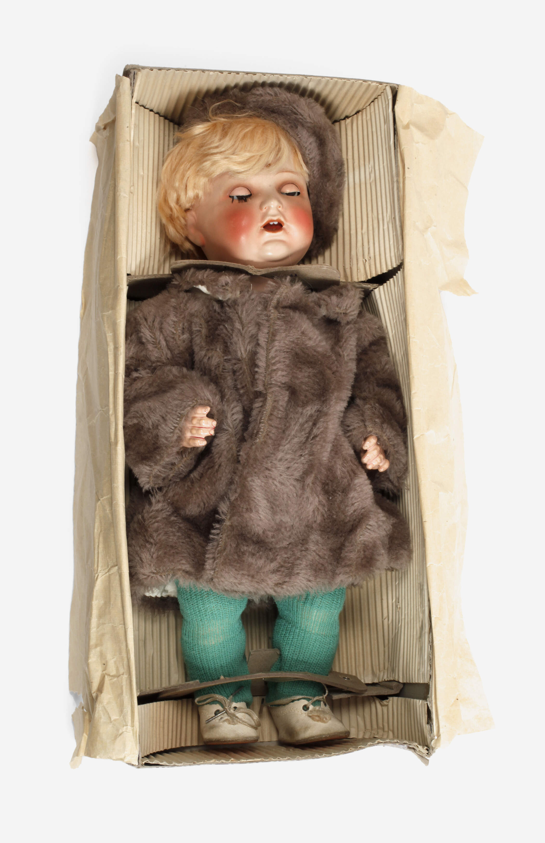 Franz Schmidt & Co. Porzellankopfpuppe im Karton