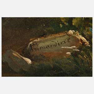 Bilderuhr Biedermeier