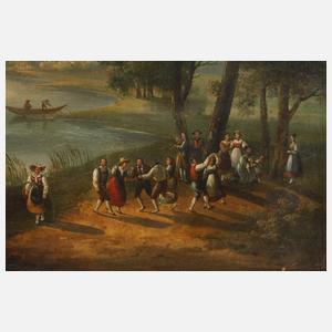 Große Bilderuhr mit Spielwerk