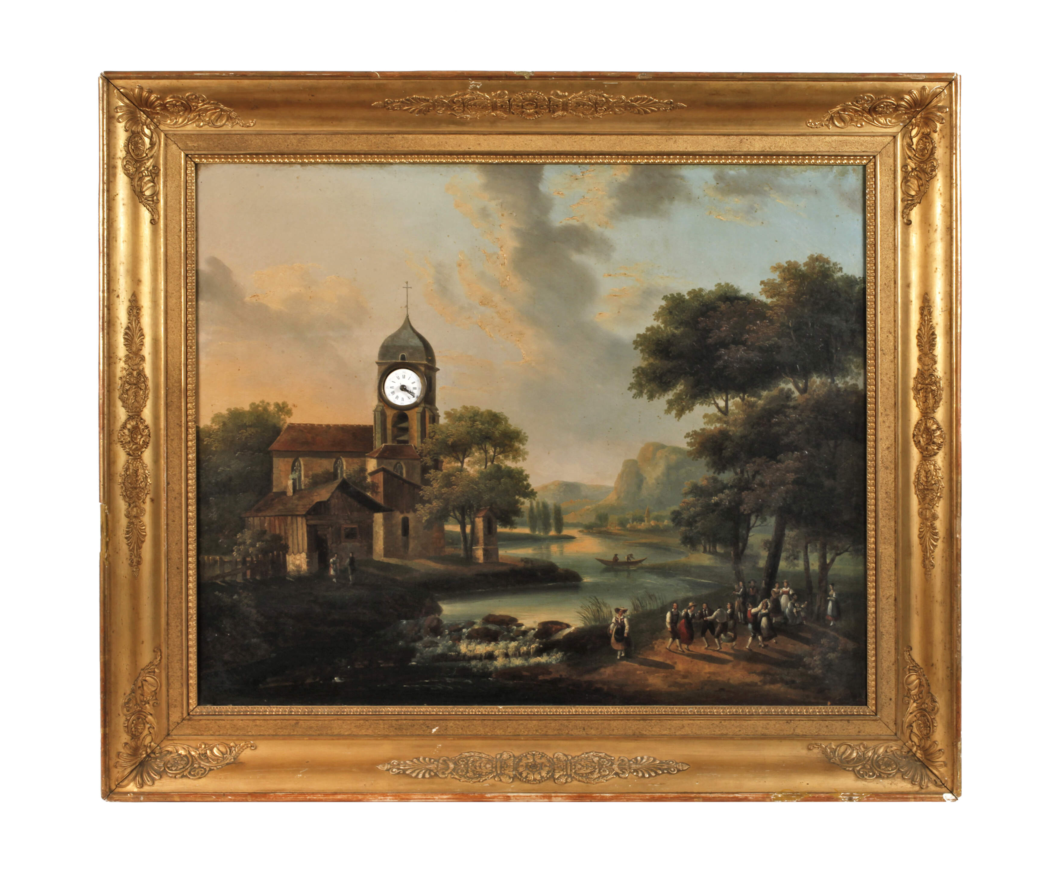 Große Bilderuhr mit Spielwerk