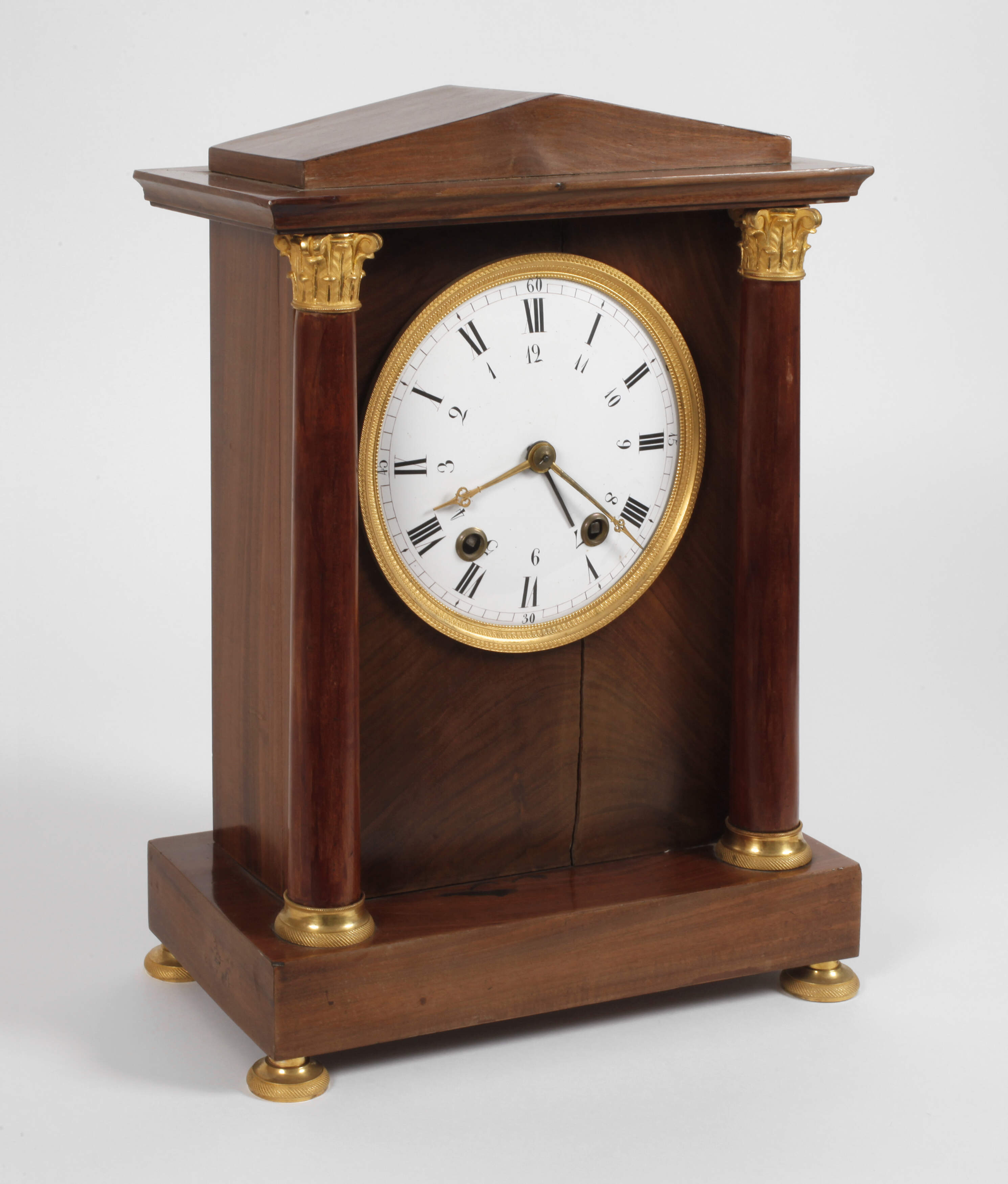 Klassizistische Stutzuhr mit Wecker