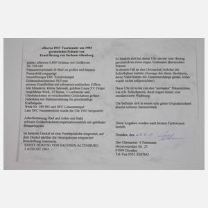 Präsentuhr Ernst Herzog von Sachsen-Altenburg