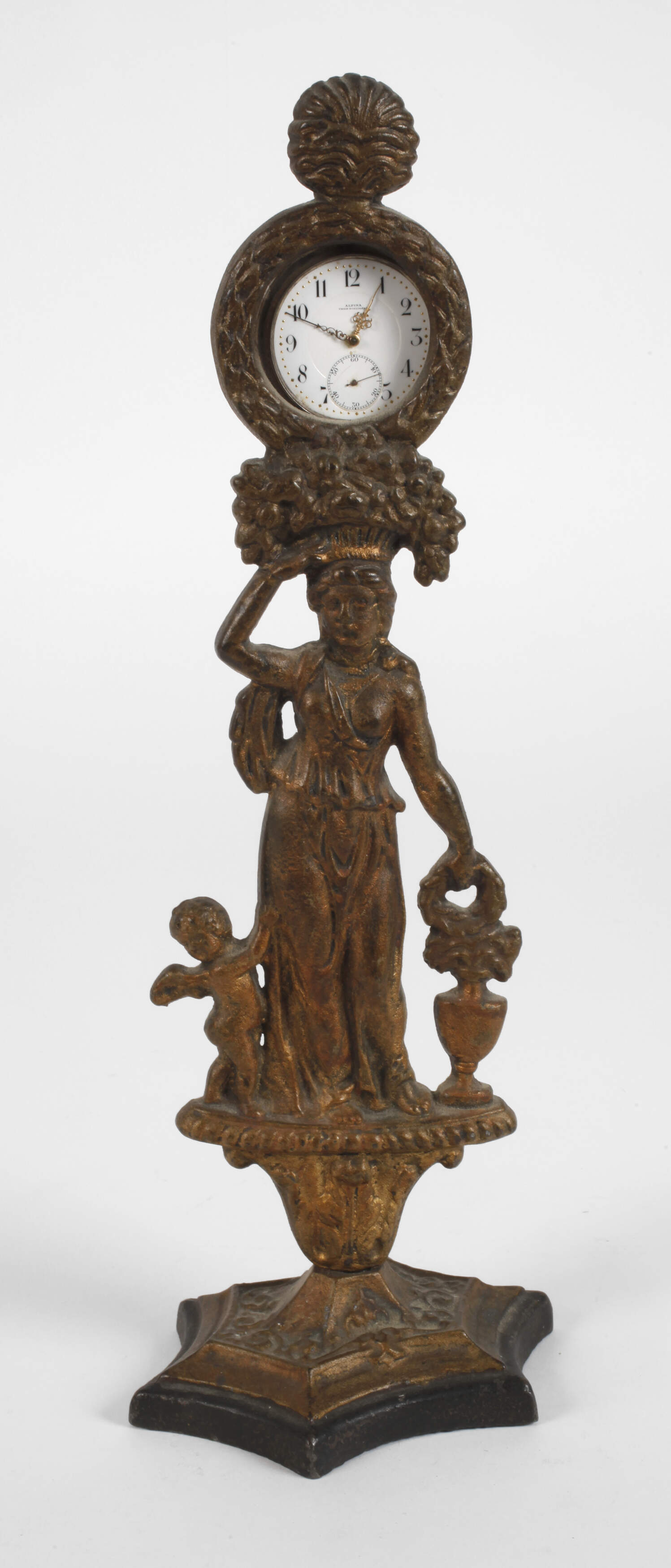 Uhrenständer als Karyatide