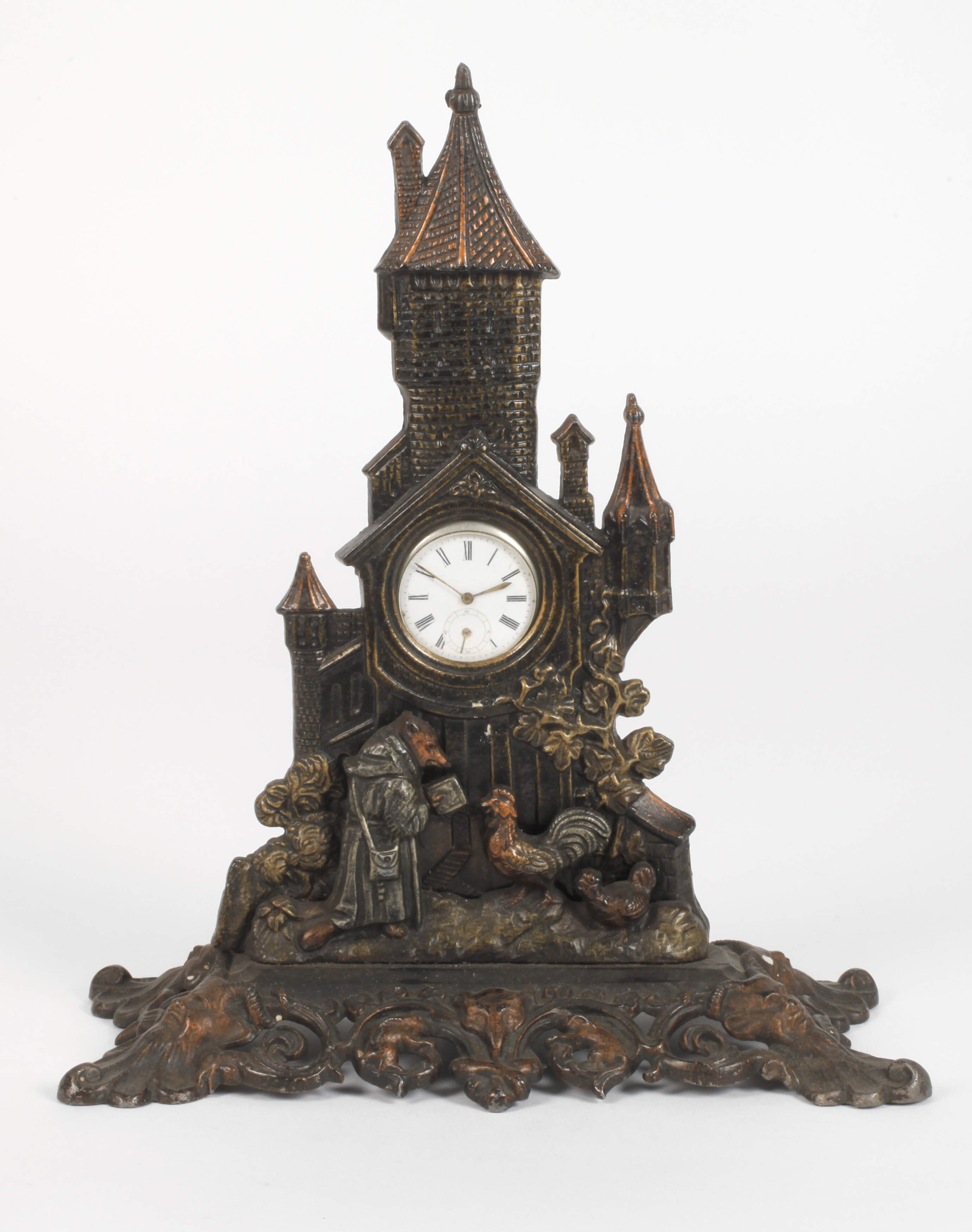 Uhrenständer mit Reineke Fuchs-Motiv