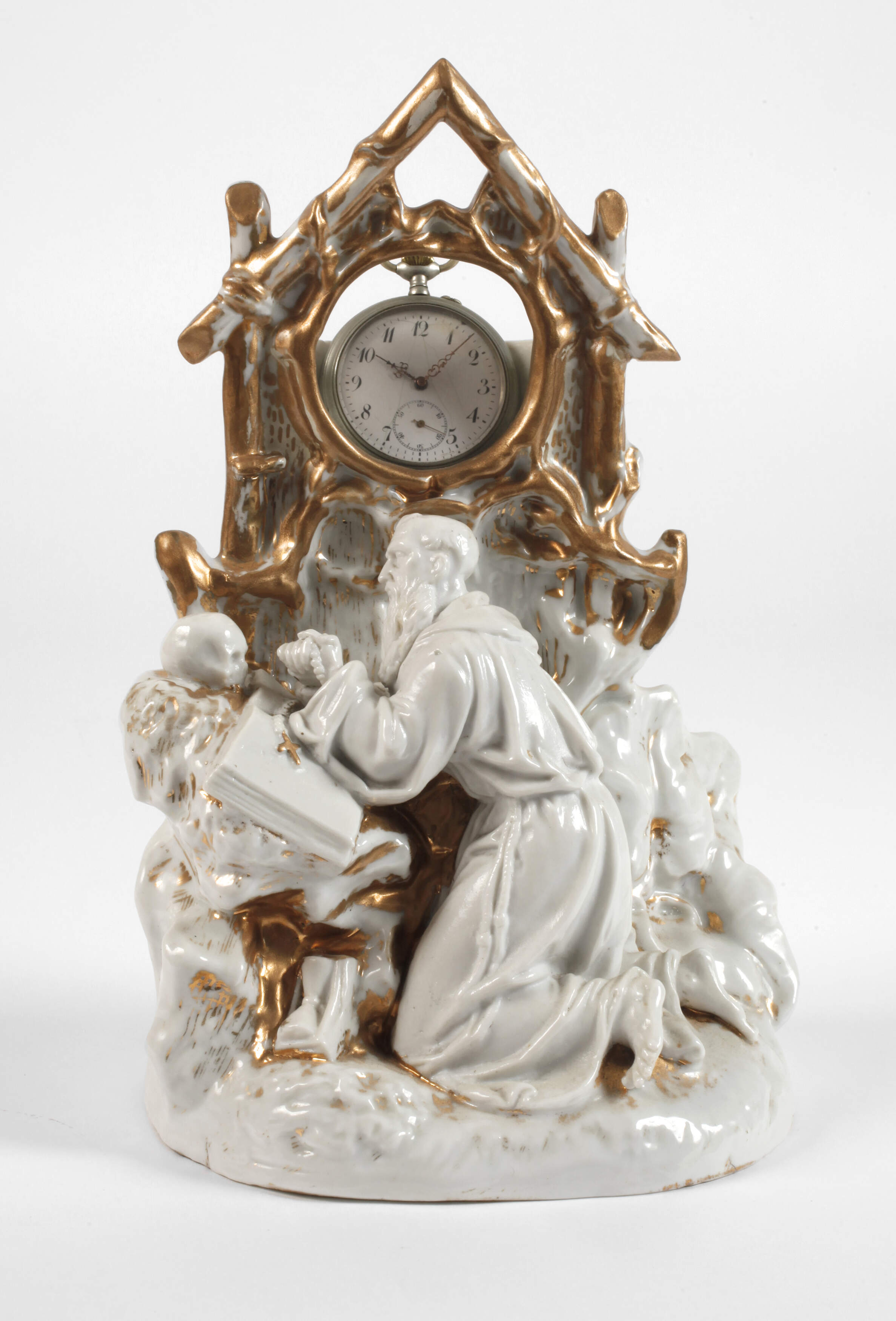 Figürlicher Uhrenständer Porzellan