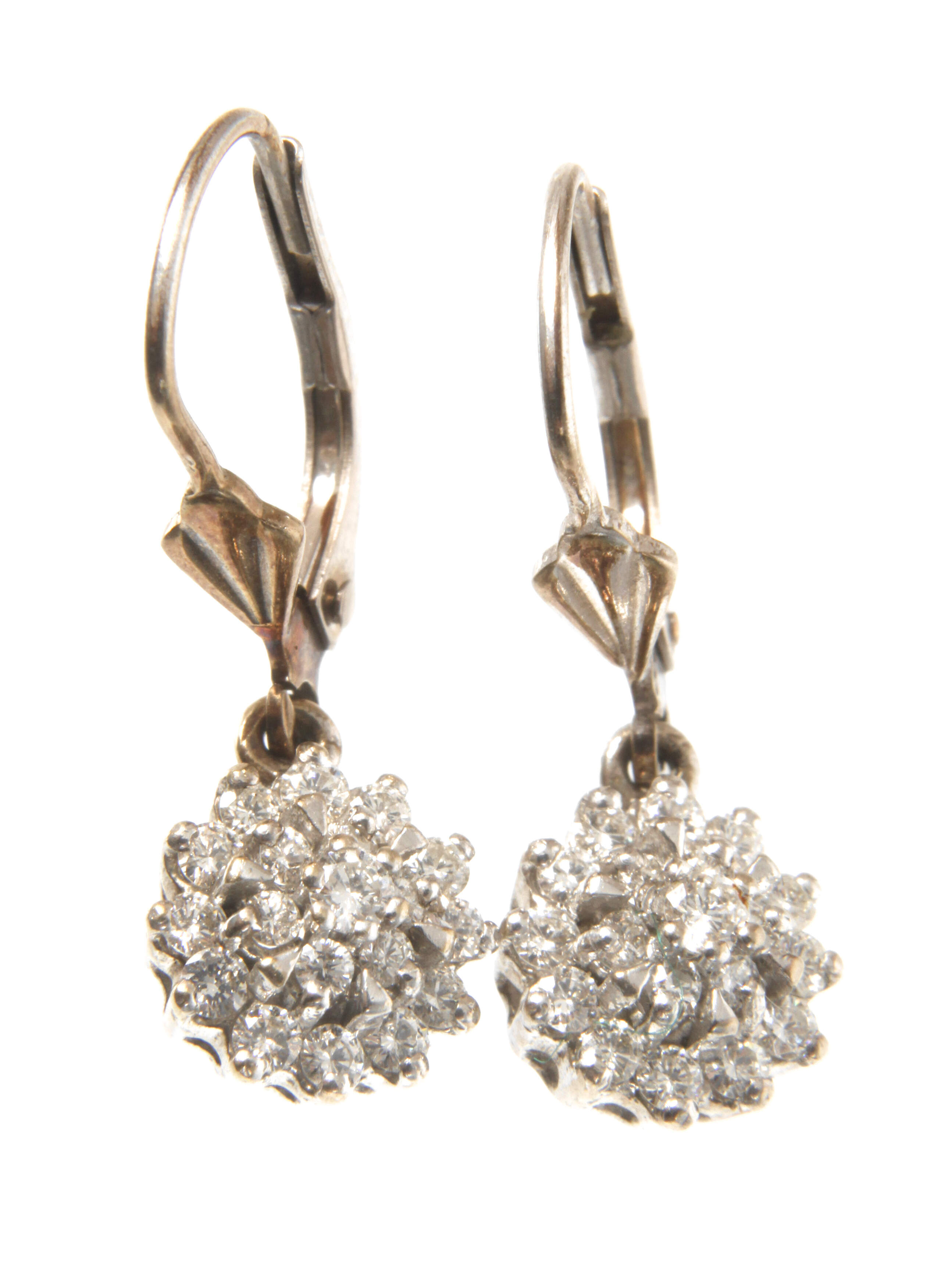 Paar Brillantohrhänger