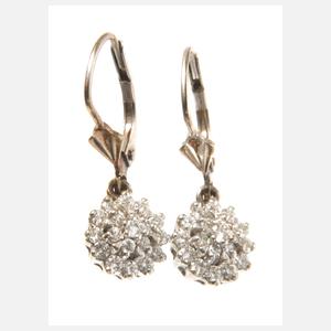 Paar Brillantohrhänger