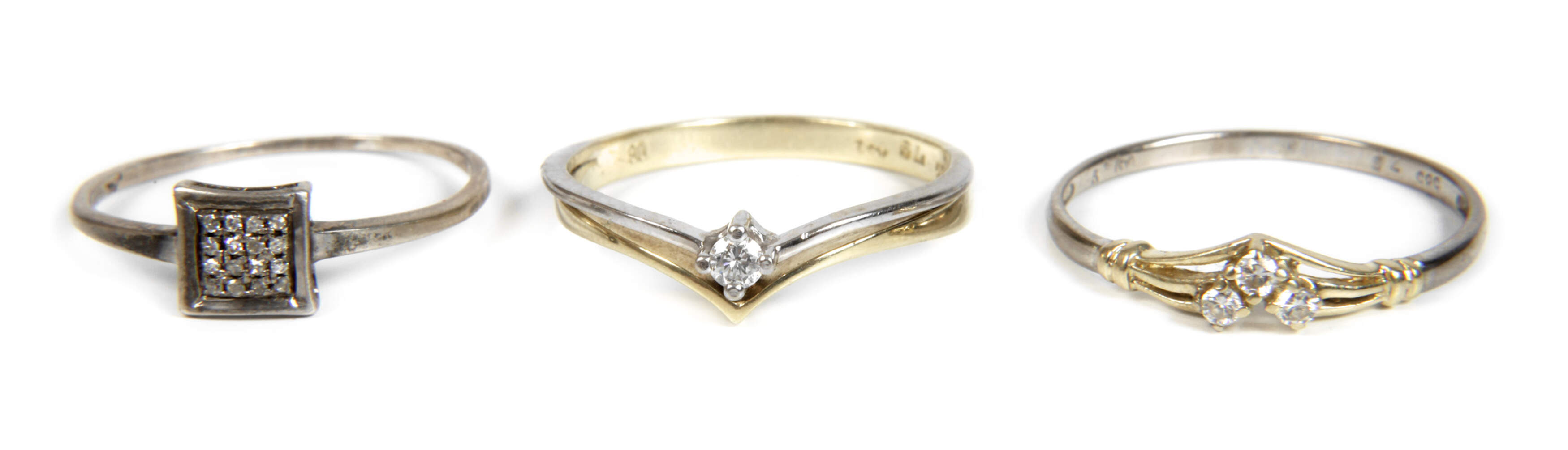 Drei Brillantringe
