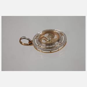 Kinetischer Anhänger mit Diamanten