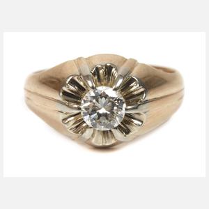 Herrenring mit Brillant von ca. 0,7 ct