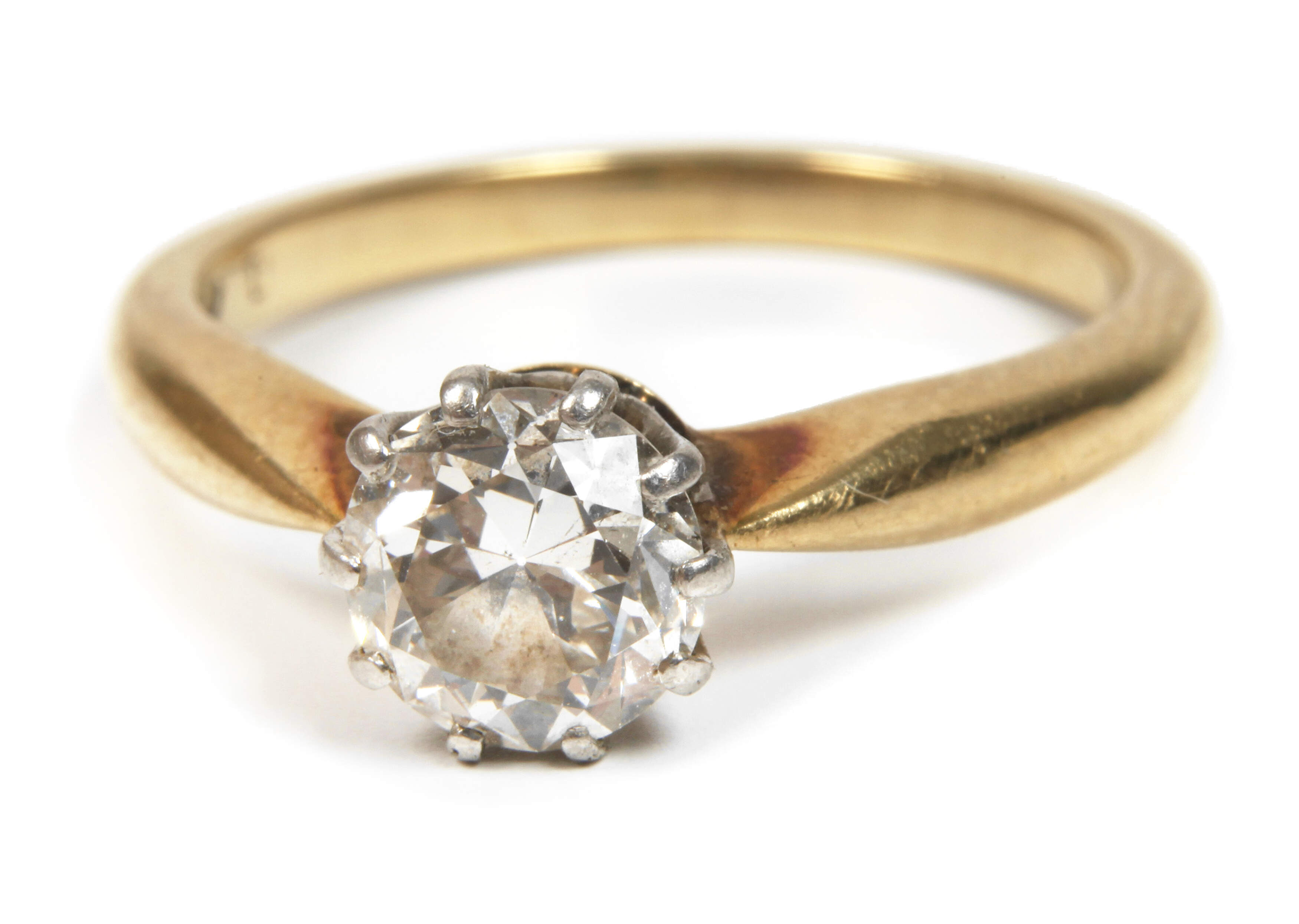 Solitärring mit Brillant von ca. 1 ct