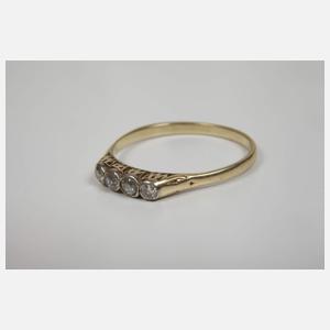 Damenring mit Diamanten