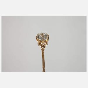 Reversnadel mit Altschliffdiamant von ca. 0,8 ct