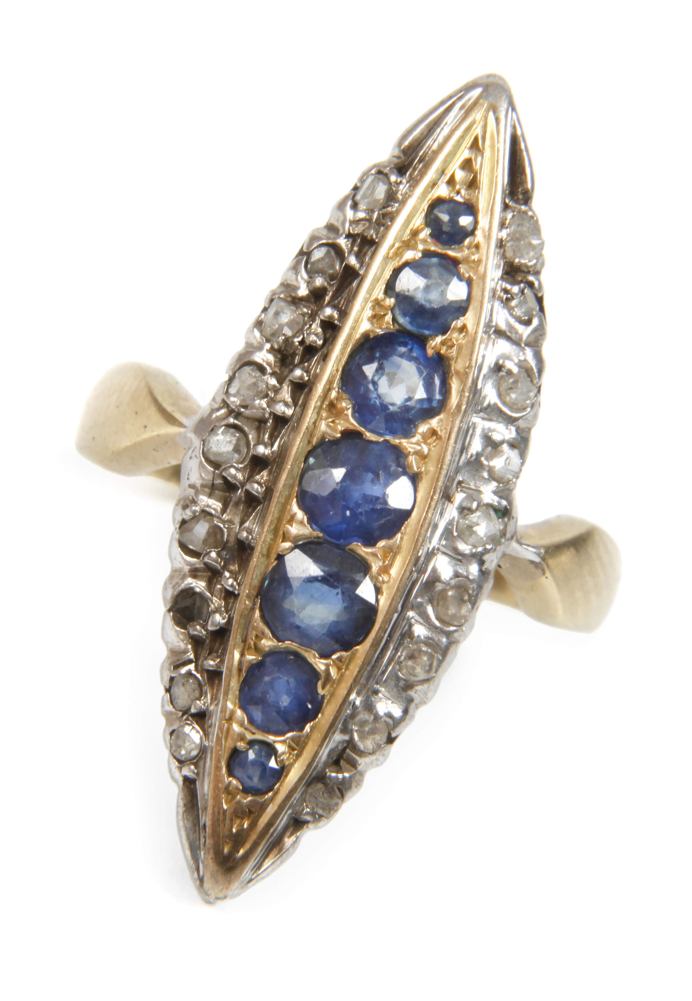 Damenring mit Saphiren und Diamanten