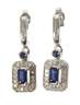Paar Ohrhänger mit Saphiren und Diamanten