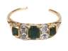 Damenring mit Smaragden und Diamanten