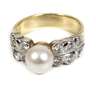 Damenring mit Brillanten und Perle