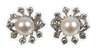 Paar Ohrstecker mit Perlen und Brillanten