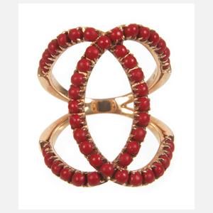 Damenring mit Korallen