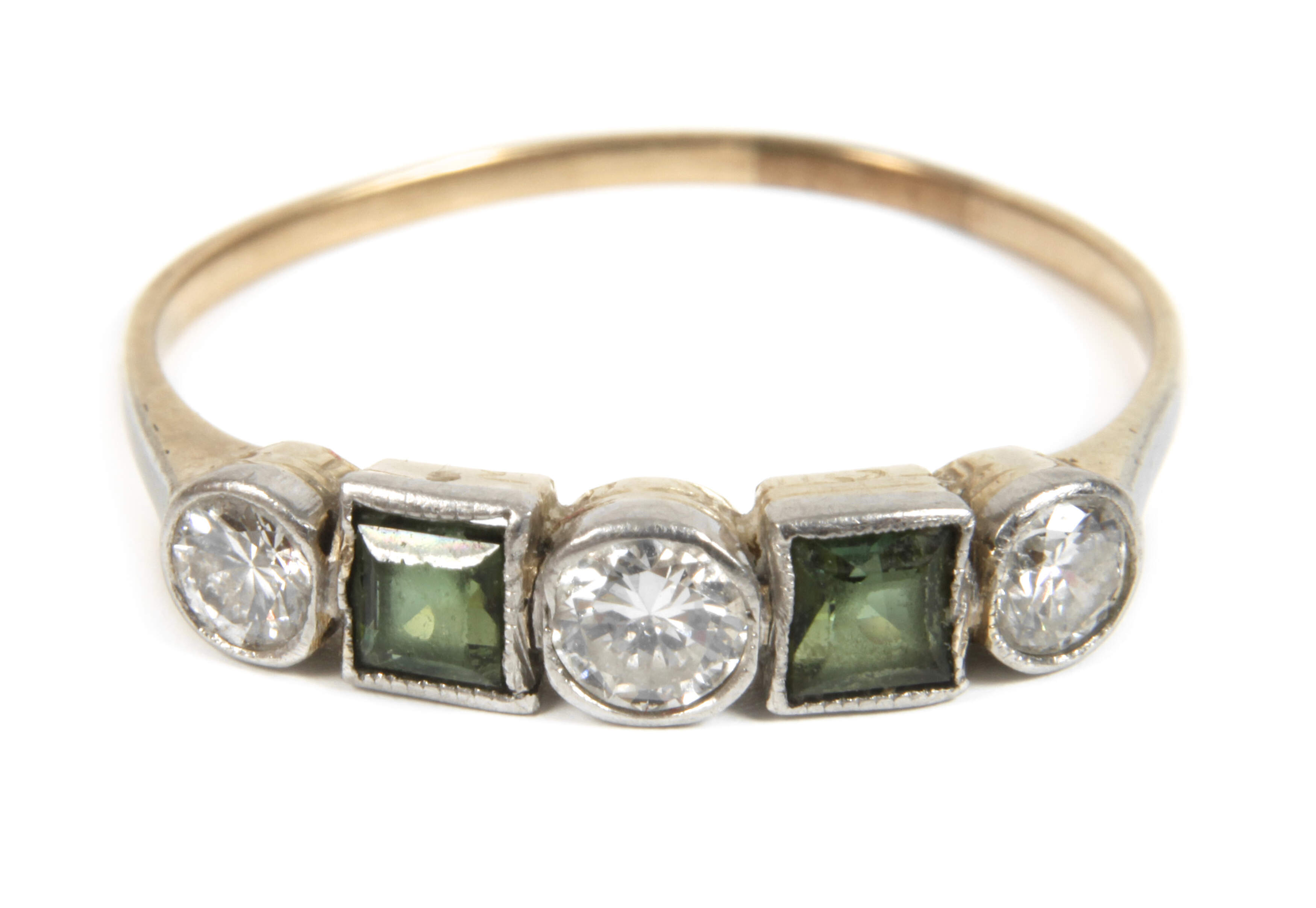 Damenring mit Brillanten und Turmalinen