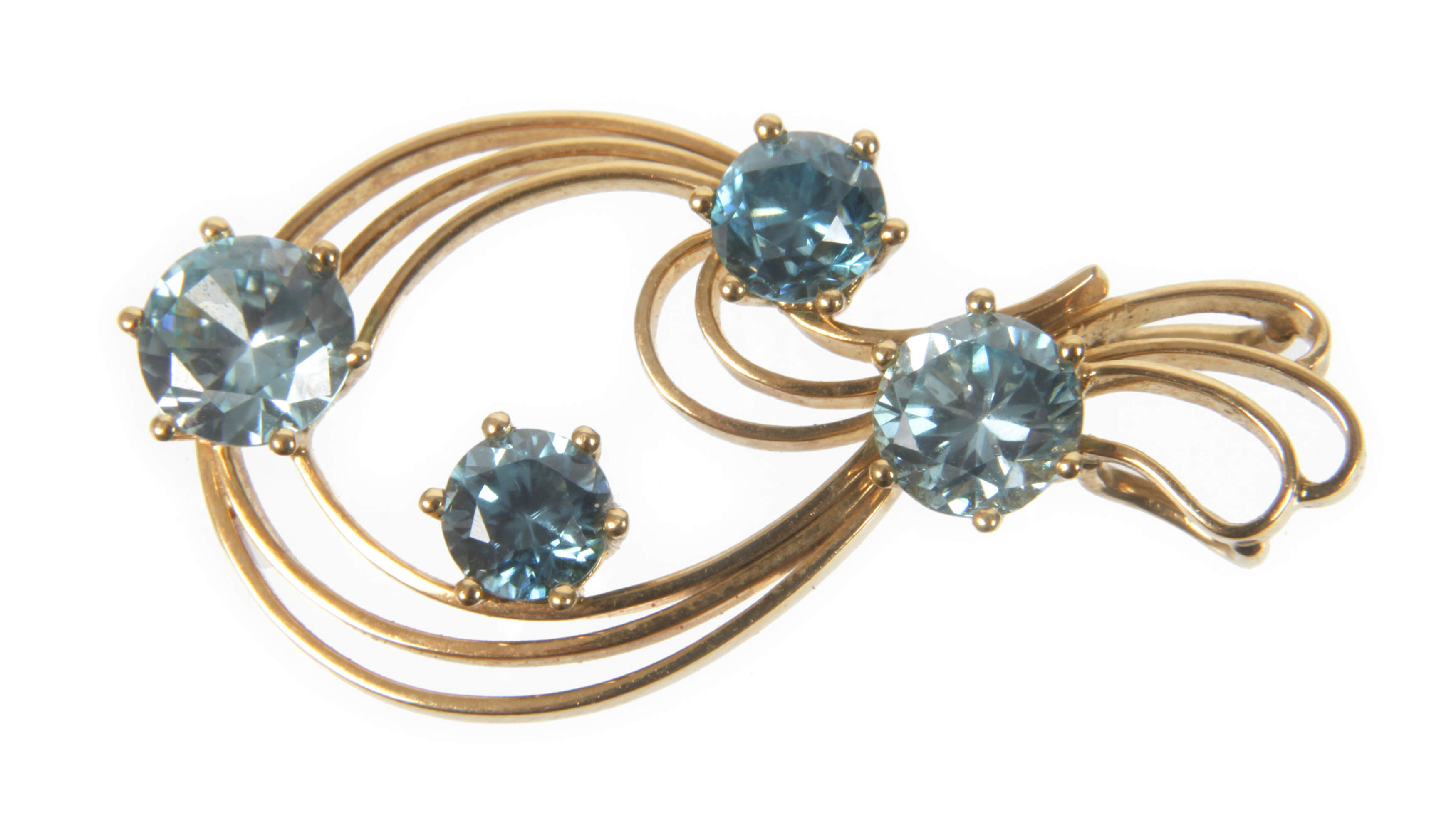 Anhänger mit Aquamarinen