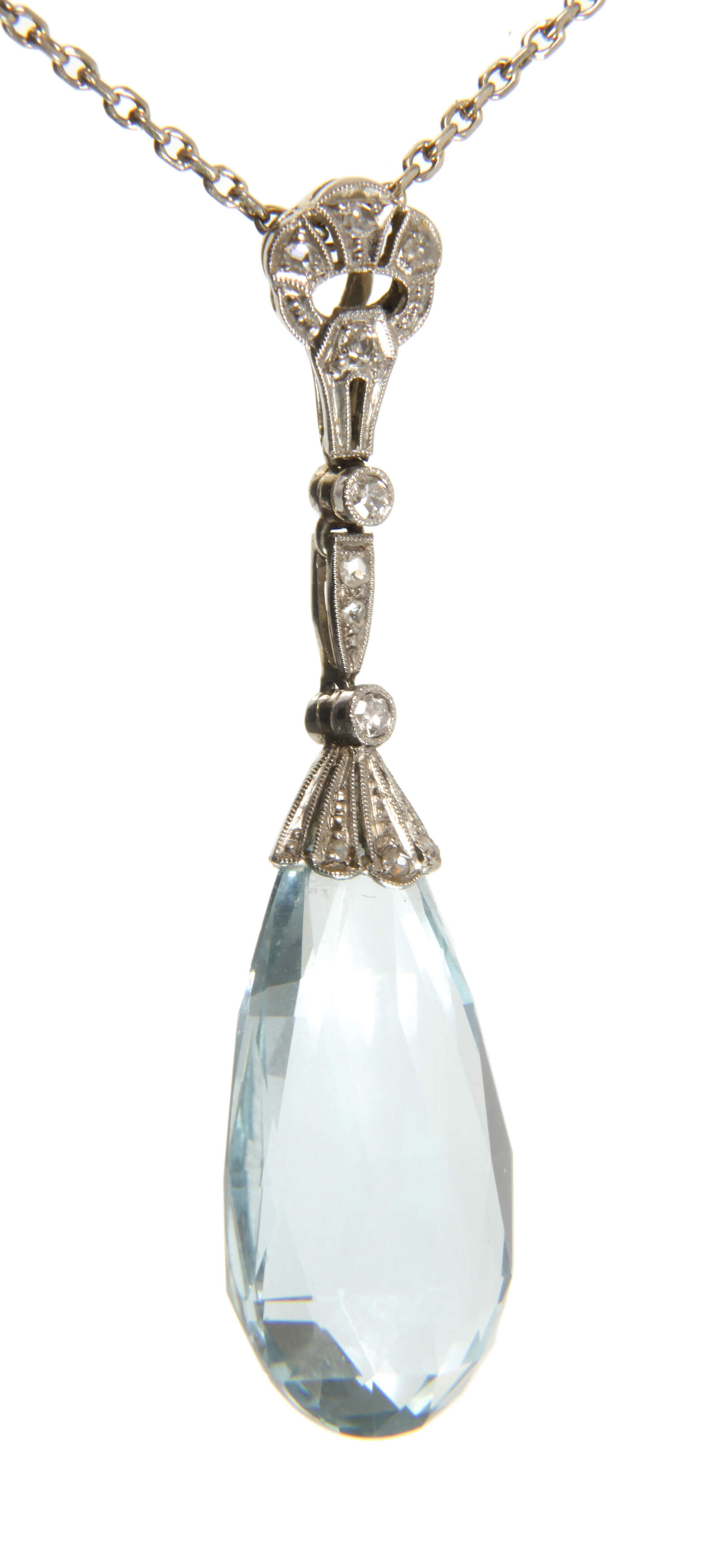 Anhänger mit Aquamarinbriolett