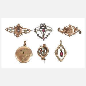 Konvolut Historismusschmuck