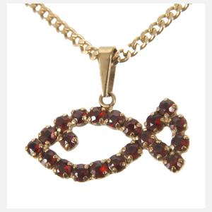 Granatanhänger an Kette