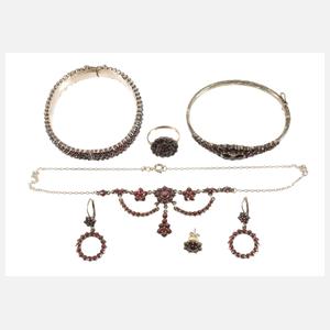 Konvolut Granatschmuck