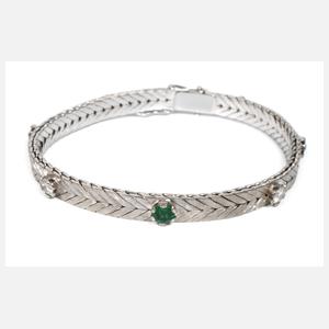 Armband mit Smaragden und Brillanten