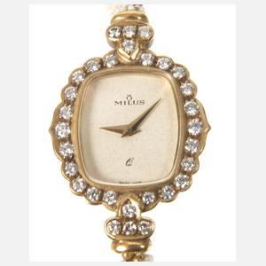 Milus, Damenarmband mit Perlen und Brillanten