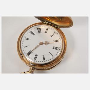 Jugendstil-Hängeuhr Emaille