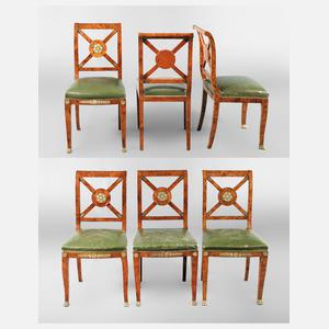 Sechs Stühle im Neoempirestil